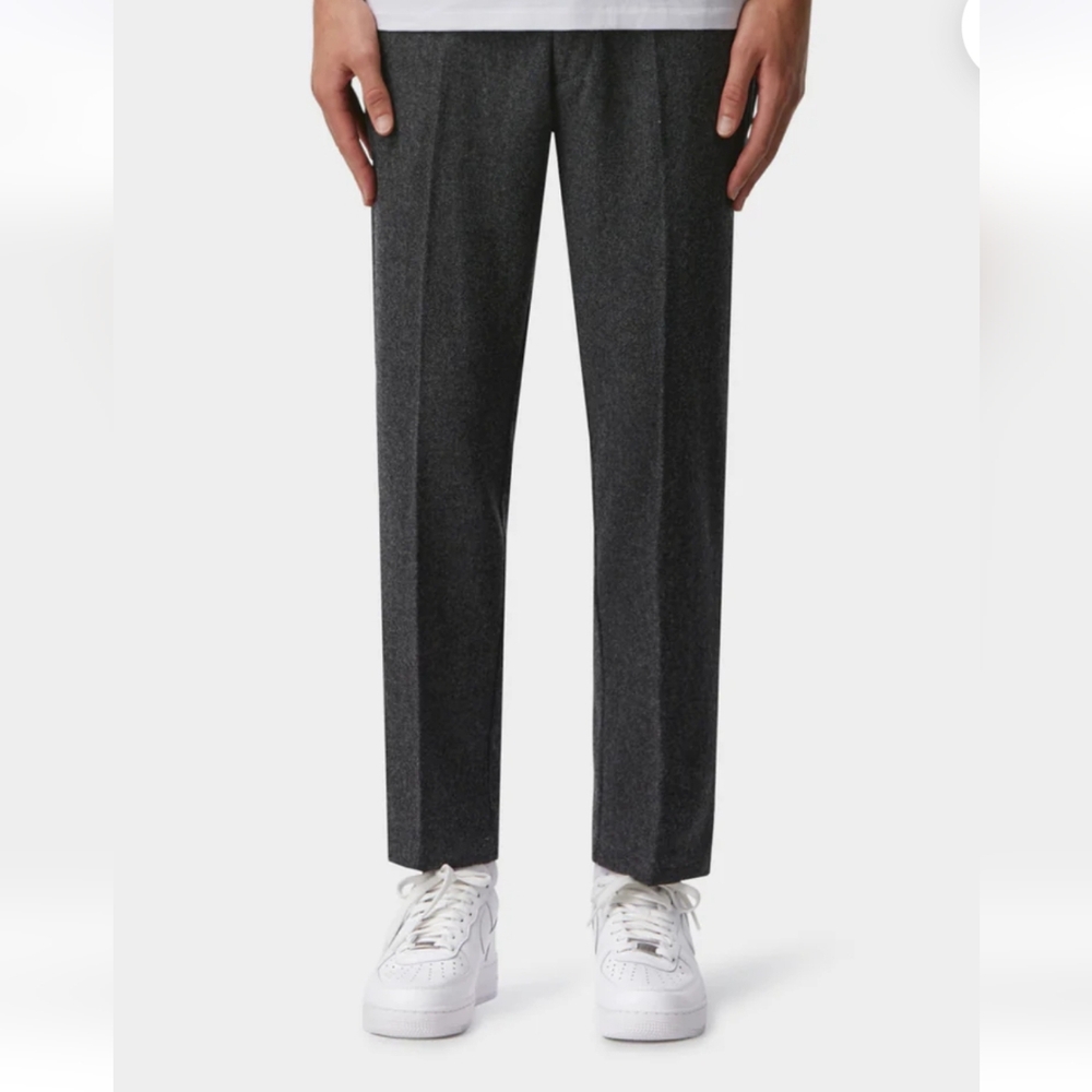 I Love Ugly men's slim Kobe pant charcoal wool trousers